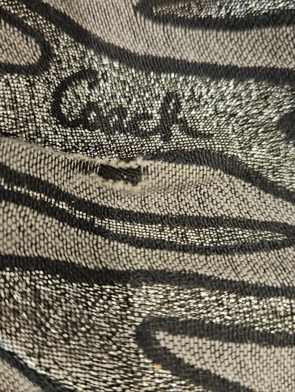 Coach Metallic Zebra-Print Shoulder Bag in Silver & Black - Picture 12 of 12